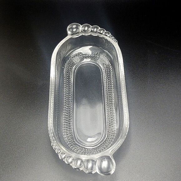 Vintage Duncan & Miller Oval Dessert Dish - Teardrop Pattern - Picture 2 of 4